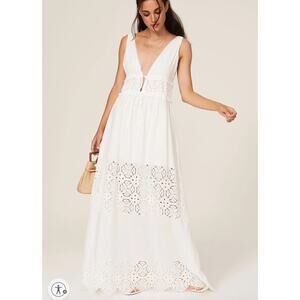 Jonathan Simkhai White Lace Maxi Dress